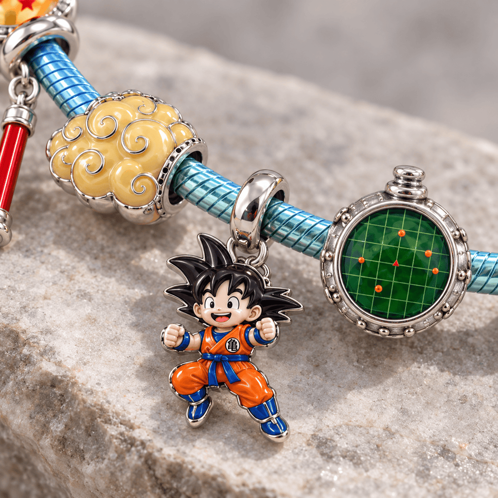 DRGB Silver Charm Bracelet Set PTKL