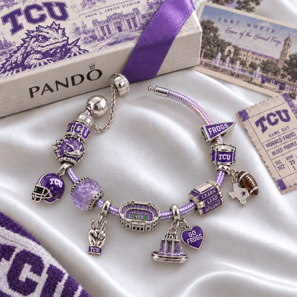 TCU Silver Charm Bracelet Set PTKL