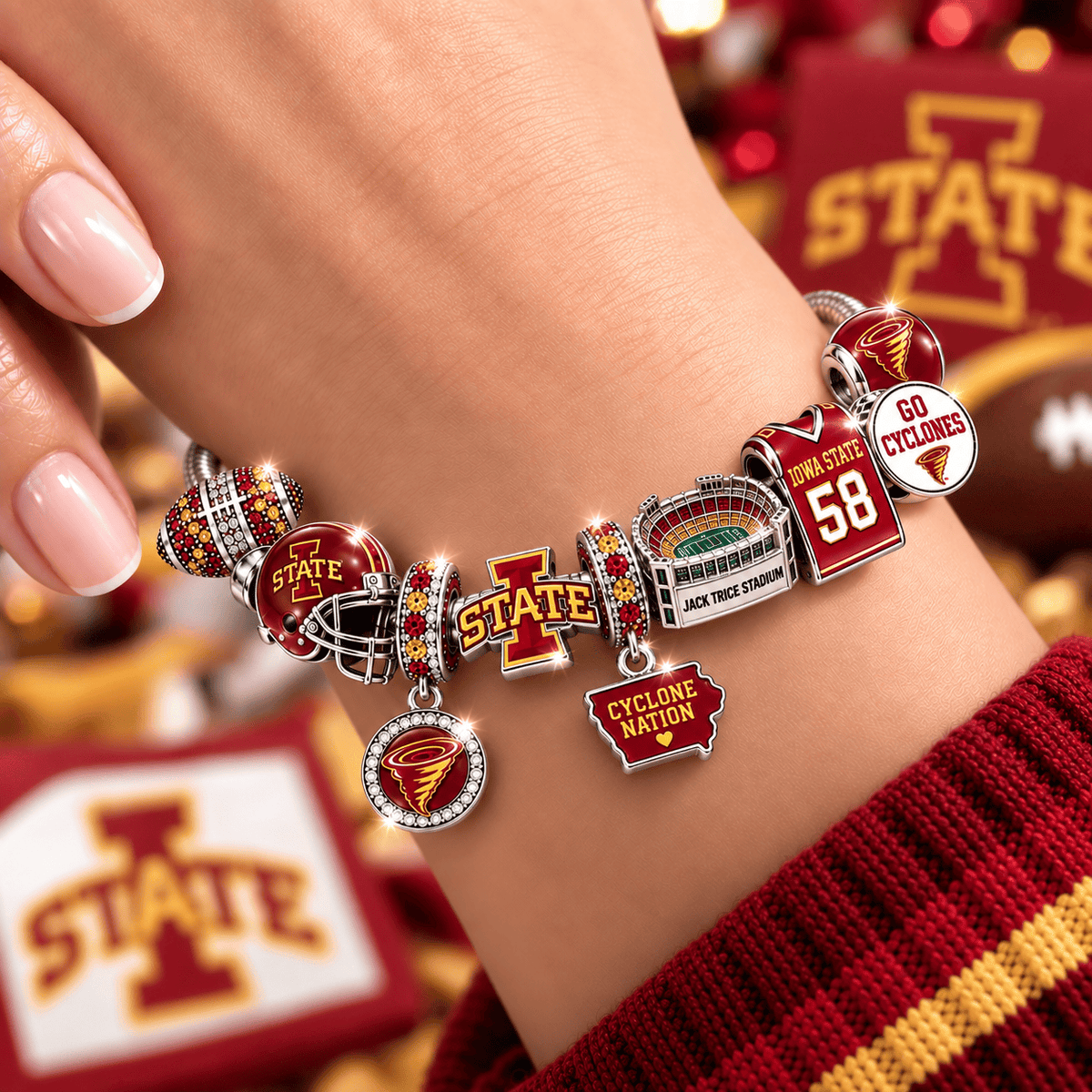 ISC Silver Charm Bracelet Set BMD