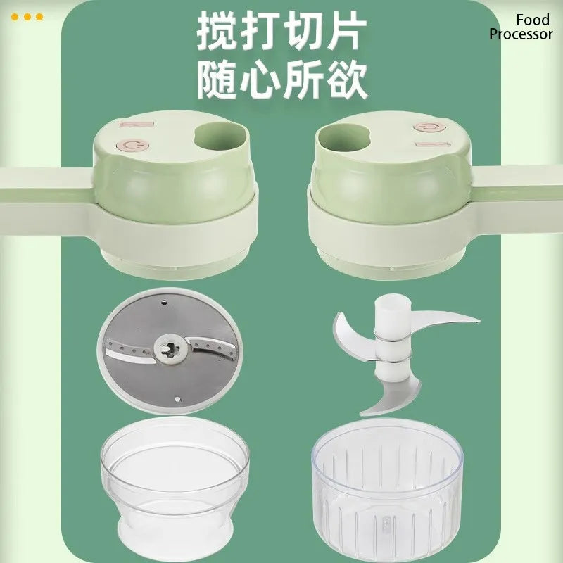 Multi functional chopping chili ring, scallion and chopped vegetable cutter, ginger and garlic slice cutting machine, electric