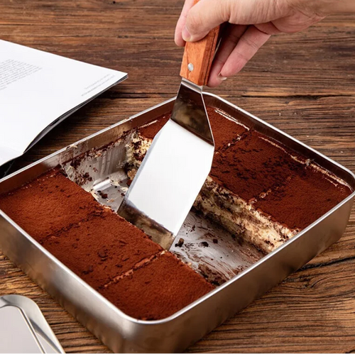 1Pcs Commercial Grade Pancake Flipper Steak Turner Stainless Steel Grill Spatula for BBQ, Burgers, Tiramisu & Desserts