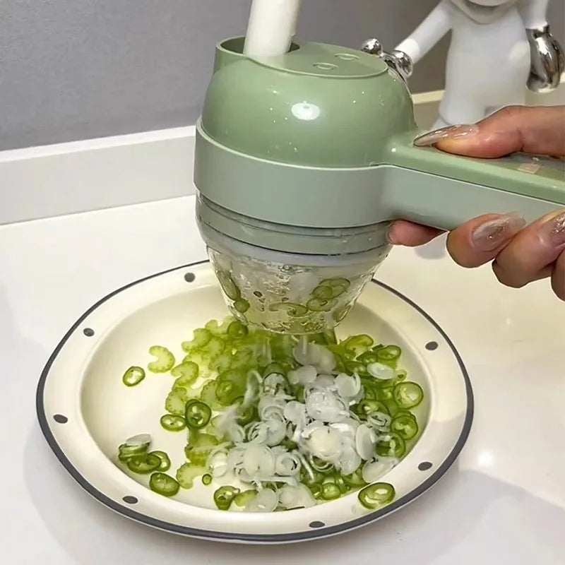 Multi functional chopping chili ring, scallion and chopped vegetable cutter, ginger and garlic slice cutting machine, electric
