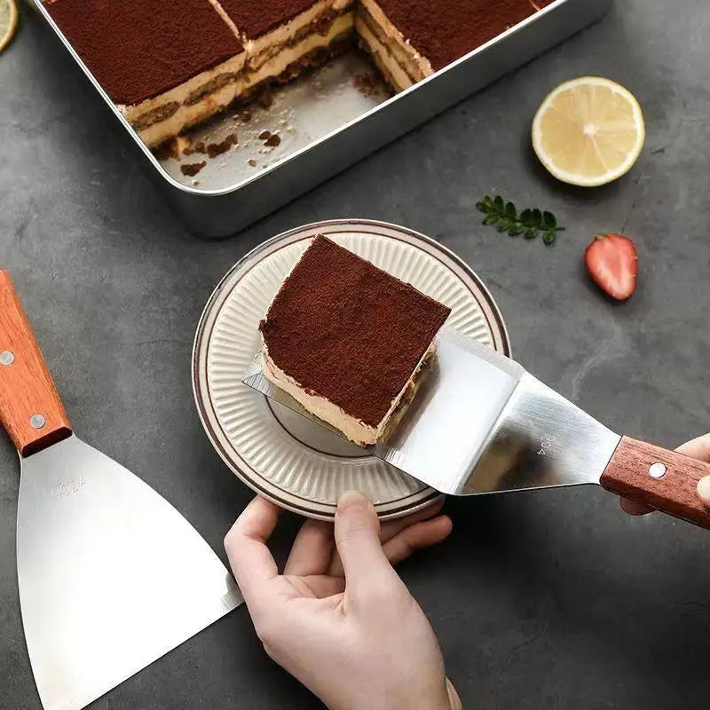 1Pcs Commercial Grade Pancake Flipper Steak Turner Stainless Steel Grill Spatula for BBQ, Burgers, Tiramisu & Desserts